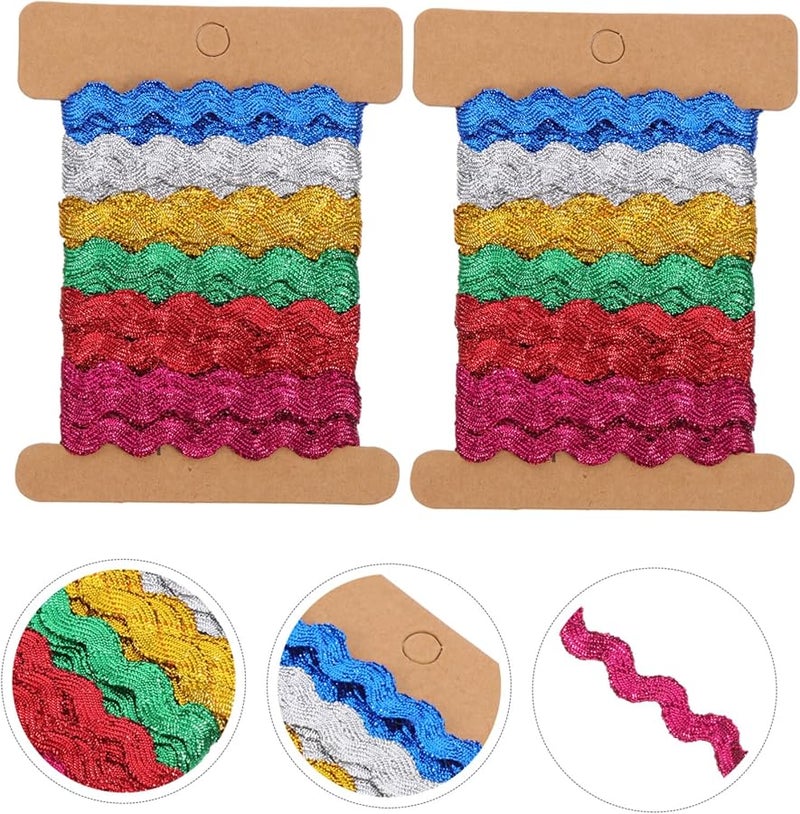2PCS Wavy Ribbon Trim For DIY Sewing Dress Curtain Wedding Craft Bow Making - Image 2